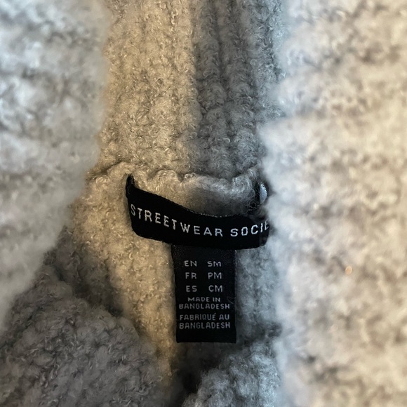 Streetwear Society oversized turtleneck- Gray - S/M - Picture 3 of 3